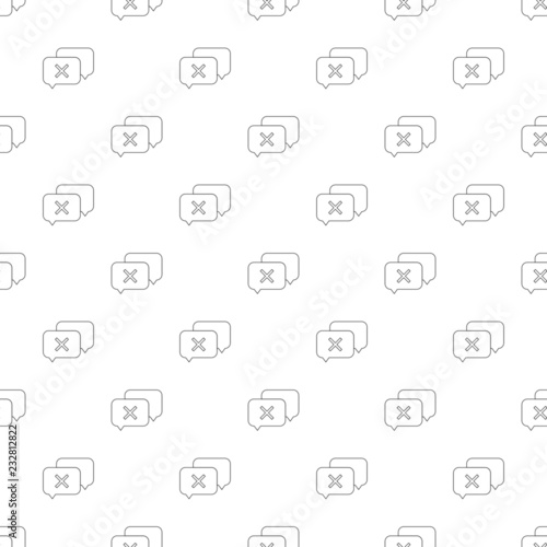 Communication reject background from line icon. Linear vector pattern. Vector illustration