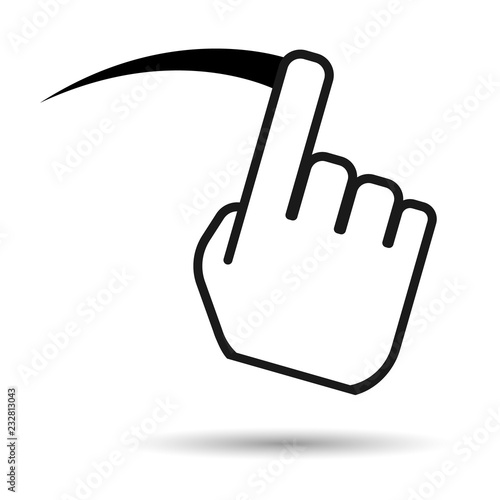 Screen swipe icon, symbol, modern design. vector illustration