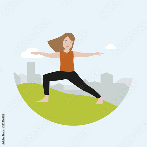 Frau beim Yoga
