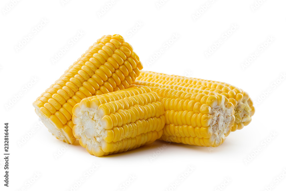 Corn on a white background Corn on a white background