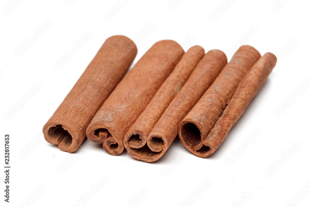 Cinnamon sticks isolated on white background Cinnamon sticks isolated on white background