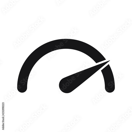 The tachometer, speedometer and indicator icon. Speed sign vector.