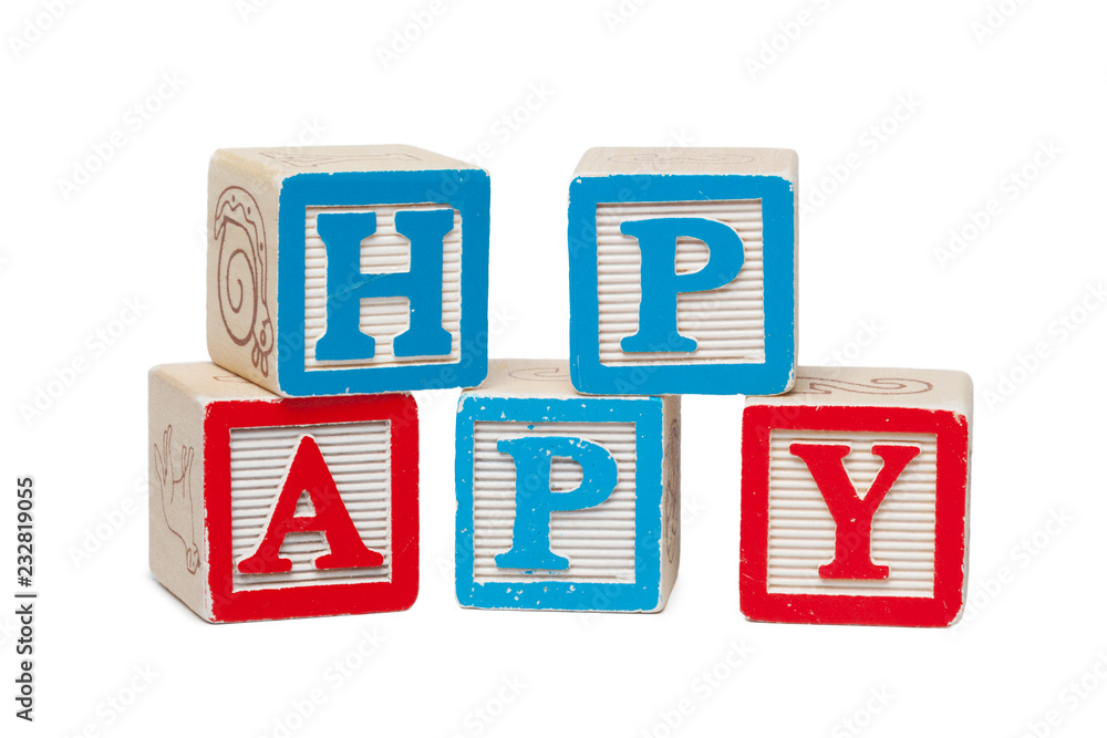 Wooden alphabet blocks isolated on white background Wooden alphabet blocks isolated on white background