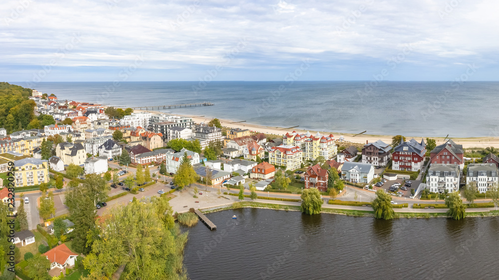 Seebad Bansin Stadtbild-Panorama-Luftbild