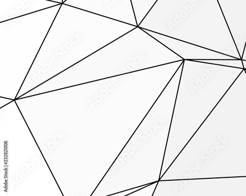 Asymmetrical texture with random chaotic lines, abstract geometric pattern. Black and white vector illustration