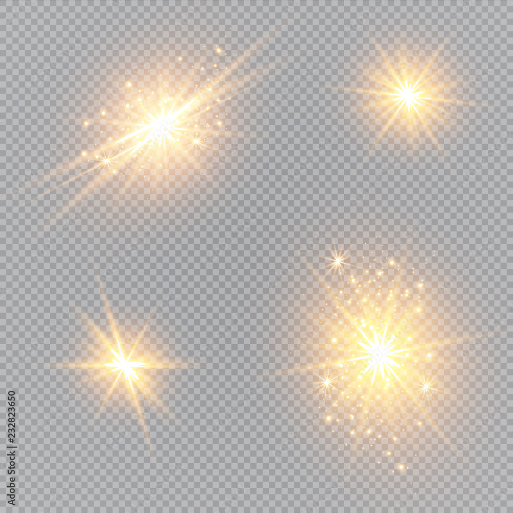Vector illustration of abstract flare light rays. A set of stars, light and radiance, rays and brightness. Vector illustration of abstract flare light rays. A set of stars, light and radiance, rays and brightness.