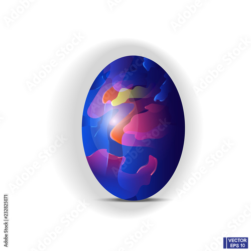 Blue opal with color inclusions.