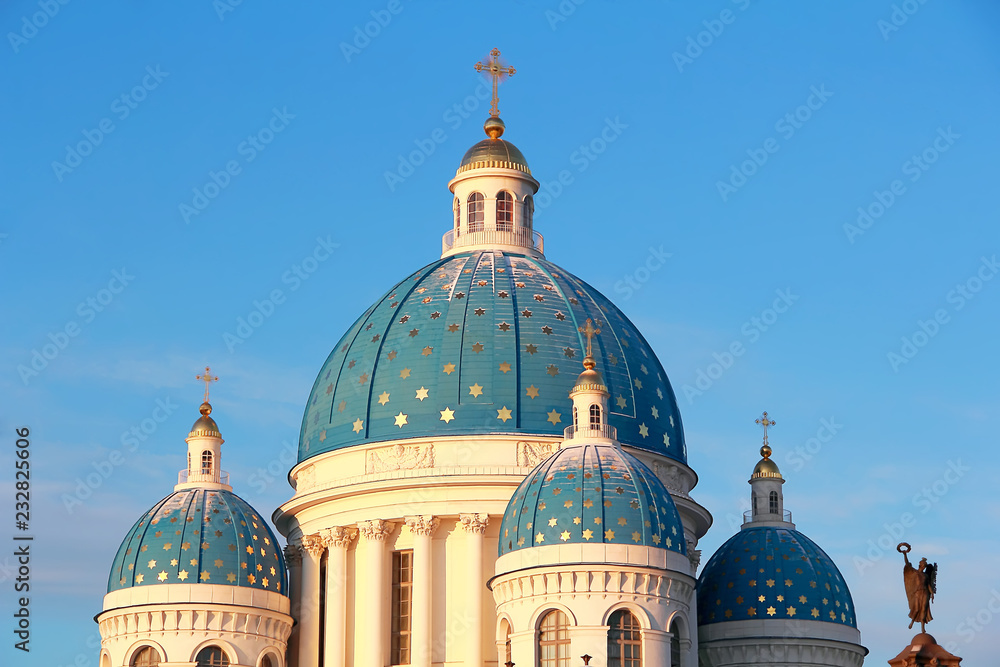 Roof of Orthodoxy church in Petersburg