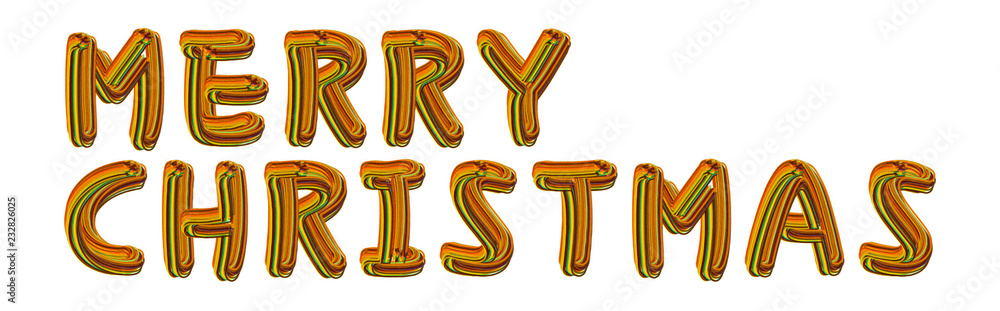 Merry Christmas - golden tetxt written on white background Merry Christmas - golden tetxt written on white background