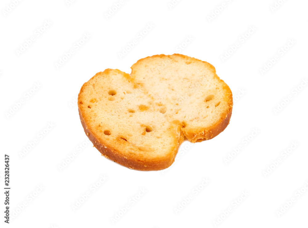 Crackers bruschetta isolated