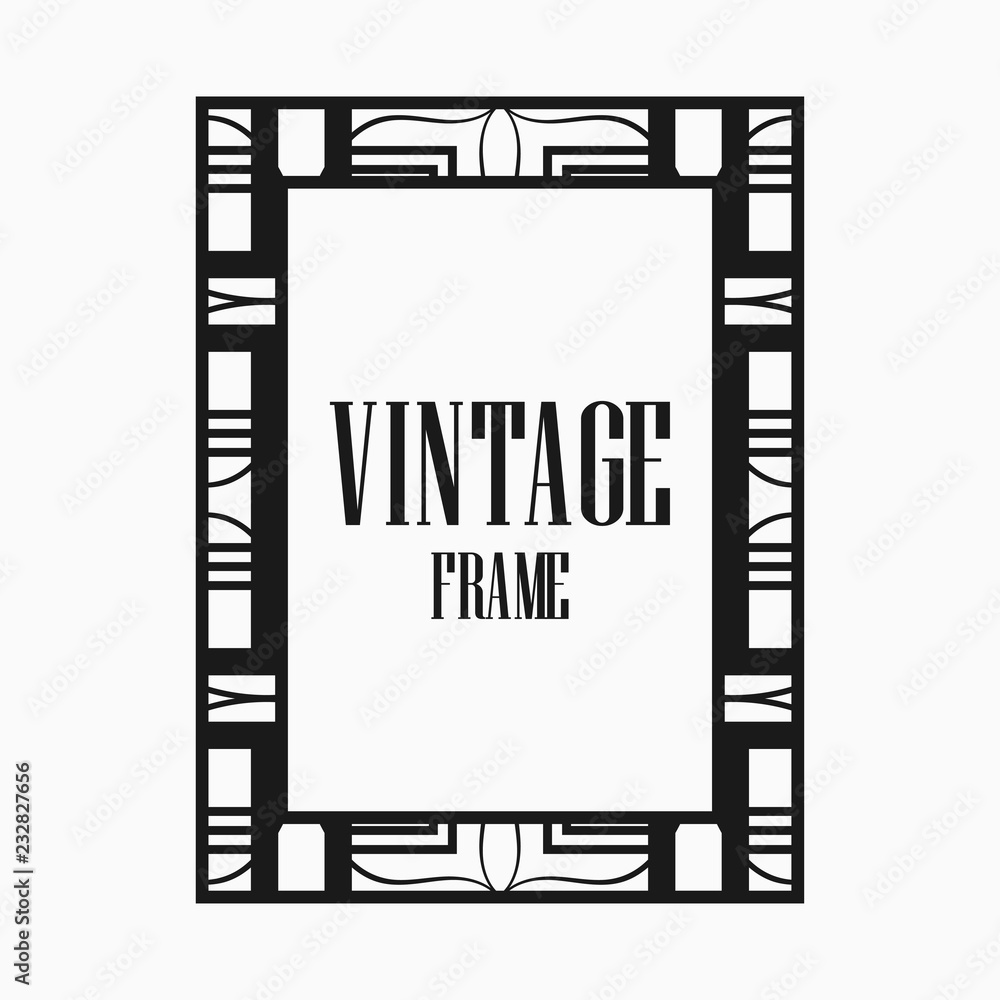Obraz premium Art Deco border frame