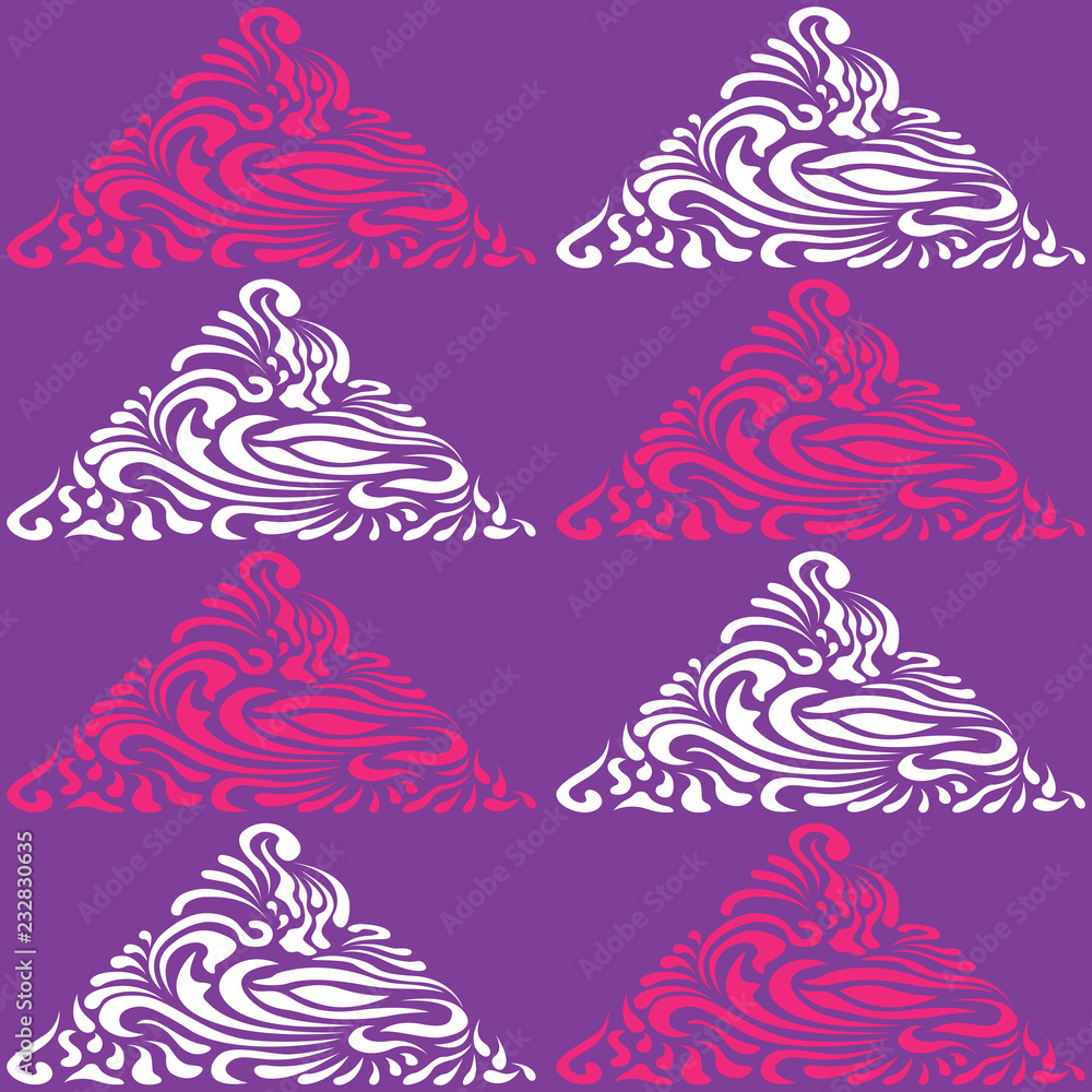 Abstract Pattern in Oriental Style Memorable pattern from flowing lines The idea of packaging, tiles, wallpaper, textiles Handmade Abstract Pattern in Oriental Style Memorable pattern from flowing lines The idea of packaging, tiles, wallpaper, textiles Handmade
