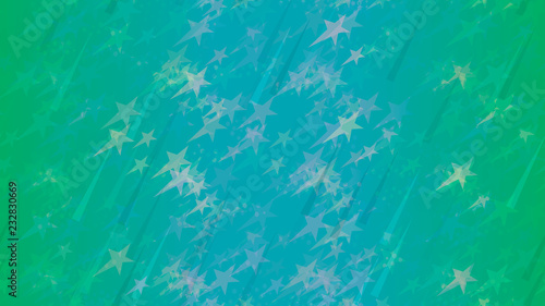 An abstract pattern of flying stars, triangular elements and circles. A bright element of the design of wallpaper, tiles, packaging, textiles, covers.