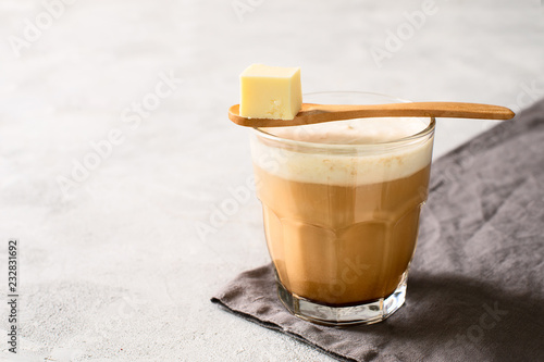 Tableau sur toile Bulletproof coffe keto diet energy drink