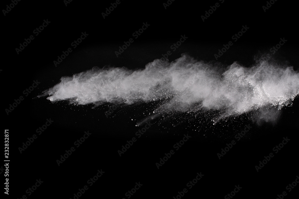 White powder explosion on white background. Colored cloud. Colorful dust explode. Paint Holi. White powder explosion on white background. Colored cloud. Colorful dust explode. Paint Holi.