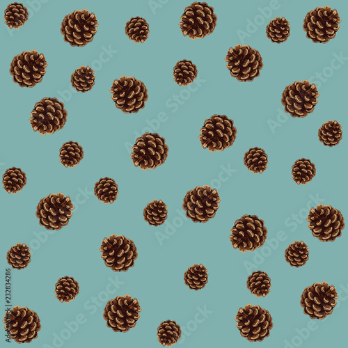 Seamless vintage Christmas pattern for gift wrap and fabric design