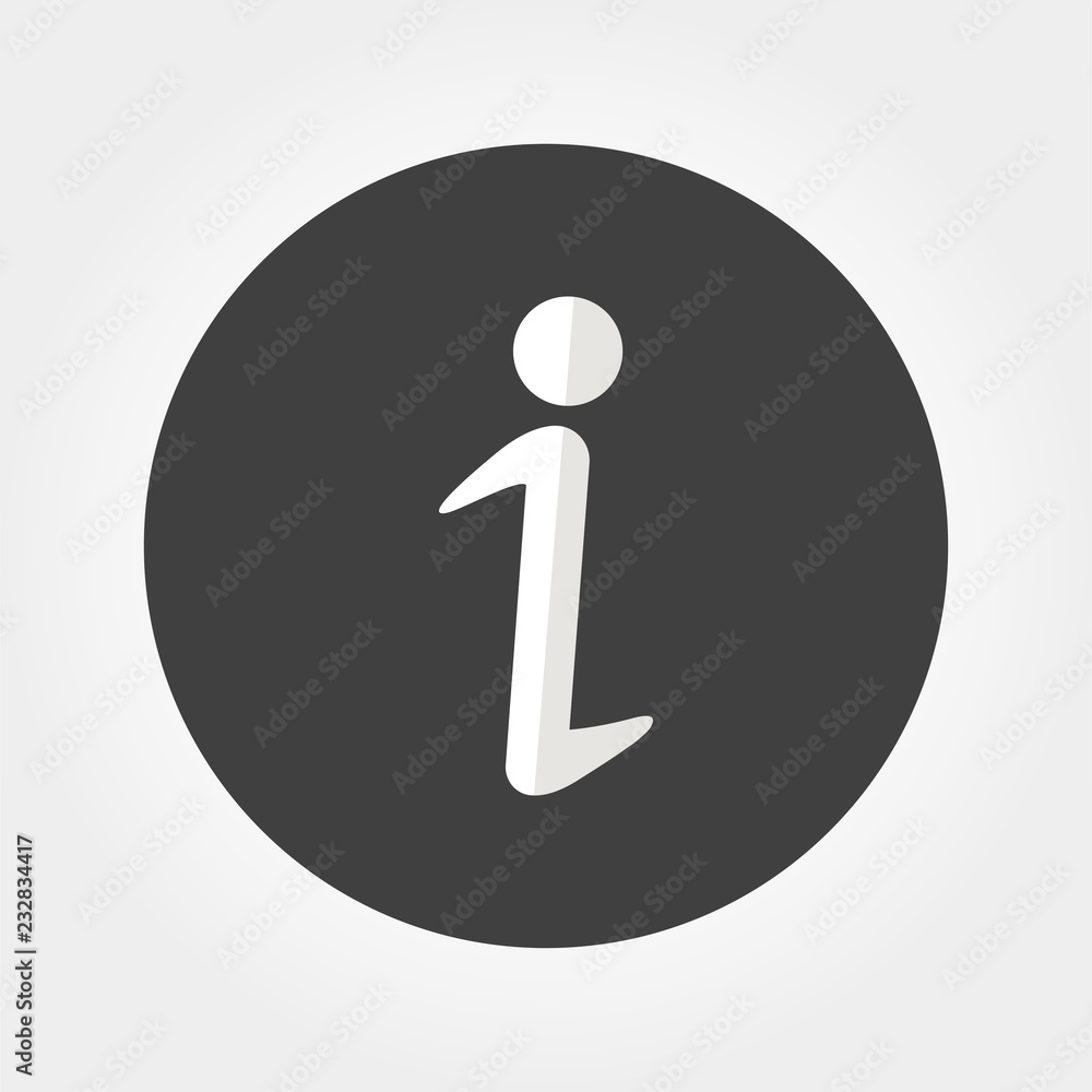 Information sign icon. Info button symbol.Flat design.