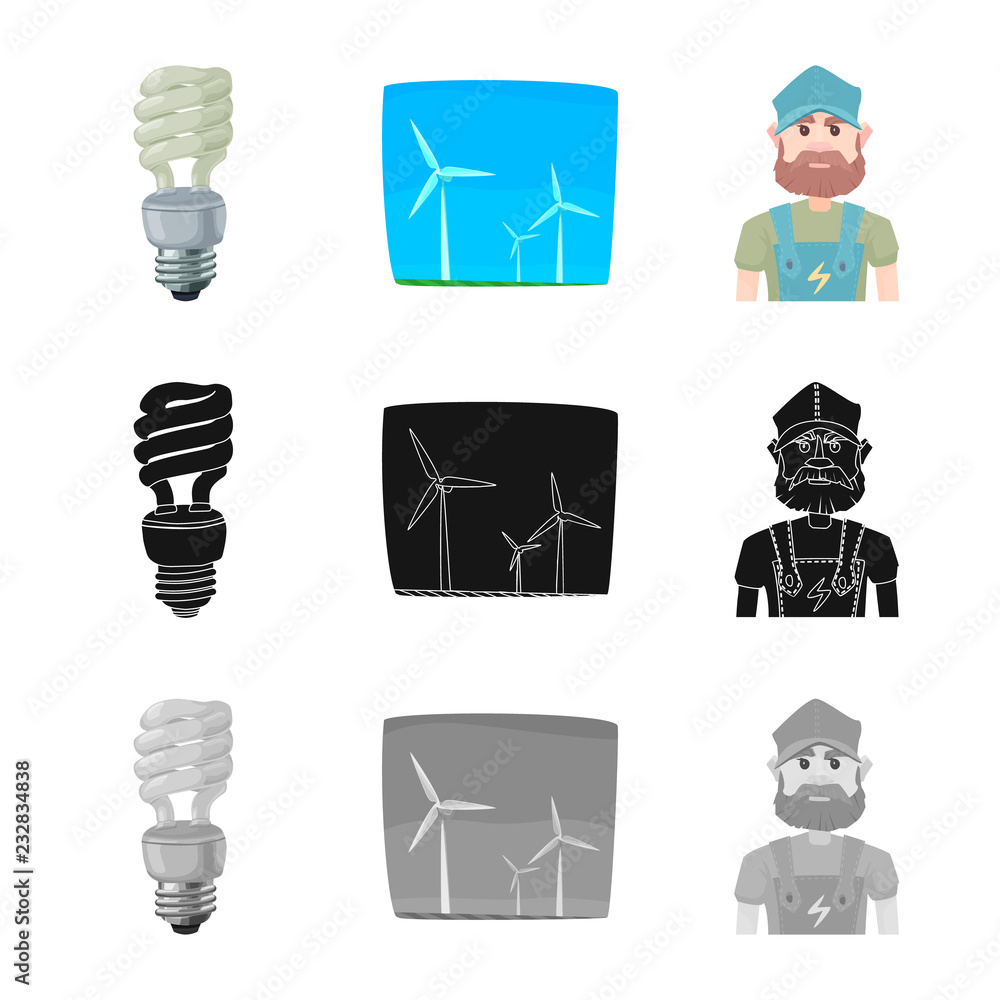 Isolated object of electricity and electric icon. Set of electricity and energy vector icon for stock. Isolated object of electricity and electric icon. Set of electricity and energy vector icon for stock.