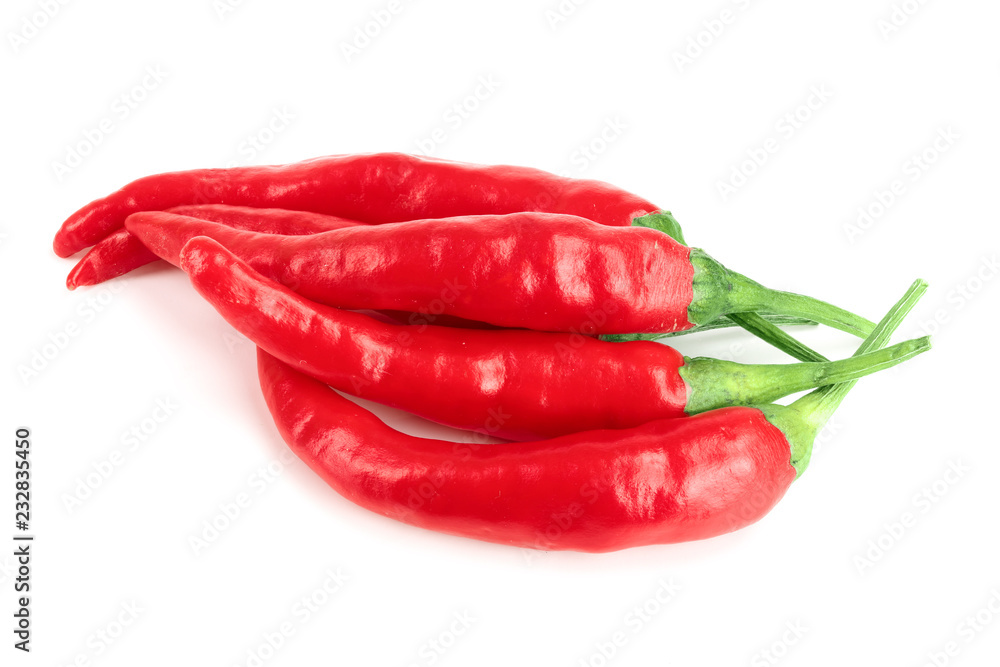 red hot chili peppers isolated on white background red hot chili peppers isolated on white background