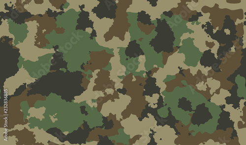 Fototapeta Drukuj Jednolity wzór kamuflażu. Khaki tekstury, ilustracji wektorowych wojskowych powtarza zielone polowanie armii