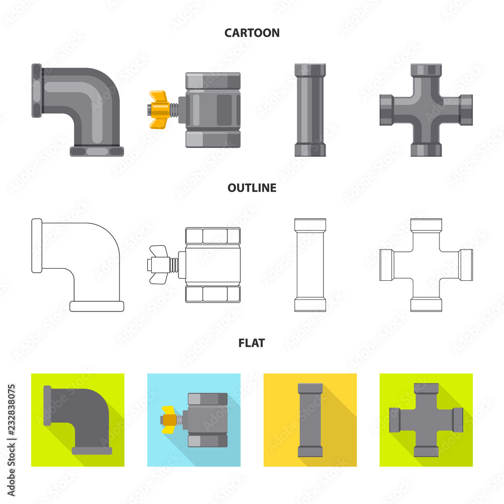 Vector illustration of pipe and tube logo. Collection of pipe and pipeline vector icon for stock. Vector illustration of pipe and tube logo. Collection of pipe and pipeline vector icon for stock.
