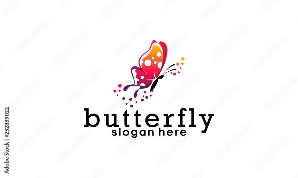 butterfly logo graphic design concept. Editable butterfly element, can ...