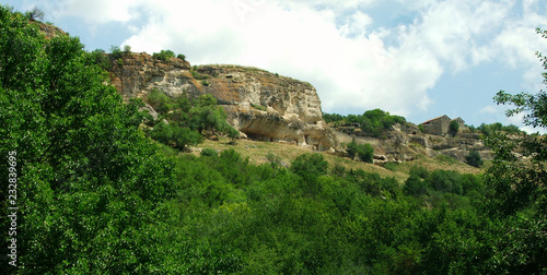 View of the cave city of Chufut Kale. Crimea.