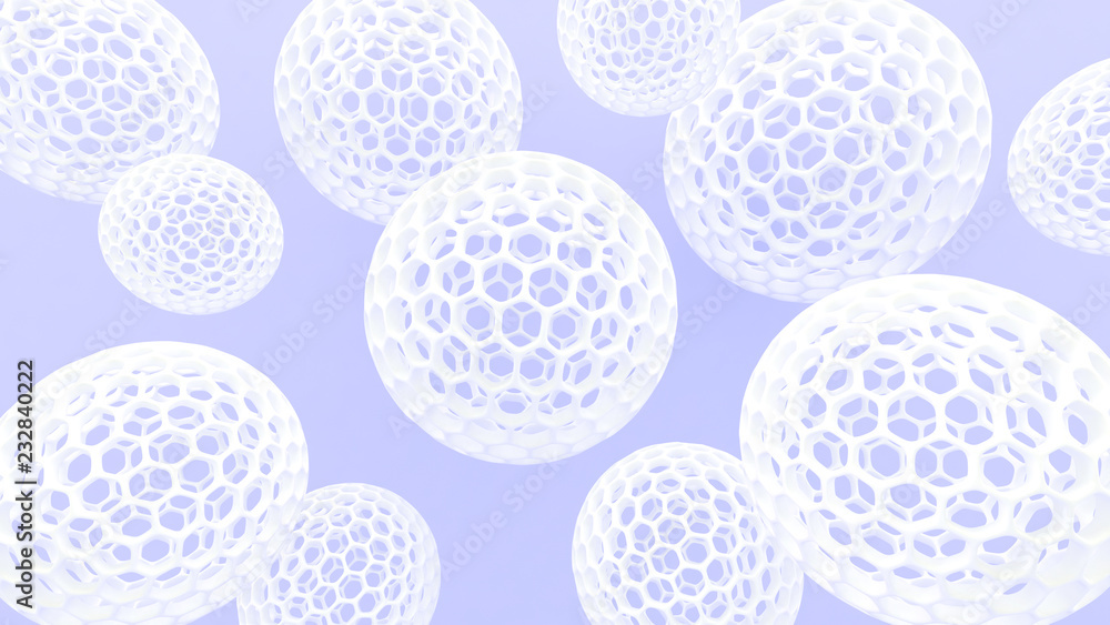 3d spheres with holes. Perforated balls background. Abstract wallpaper. Flying bubbles. Trendy modern illustration. 3d rendering. Cell. Poster backdrop. Pastel colors. Minimal style. 3d spheres with holes. Perforated balls background. Abstract wallpaper. Flying bubbles. Trendy modern illustration. 3d rendering. Cell. Poster backdrop. Pastel colors. Minimal style.