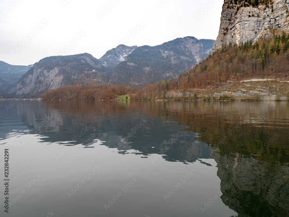 Hallstatt lake from Obertraun