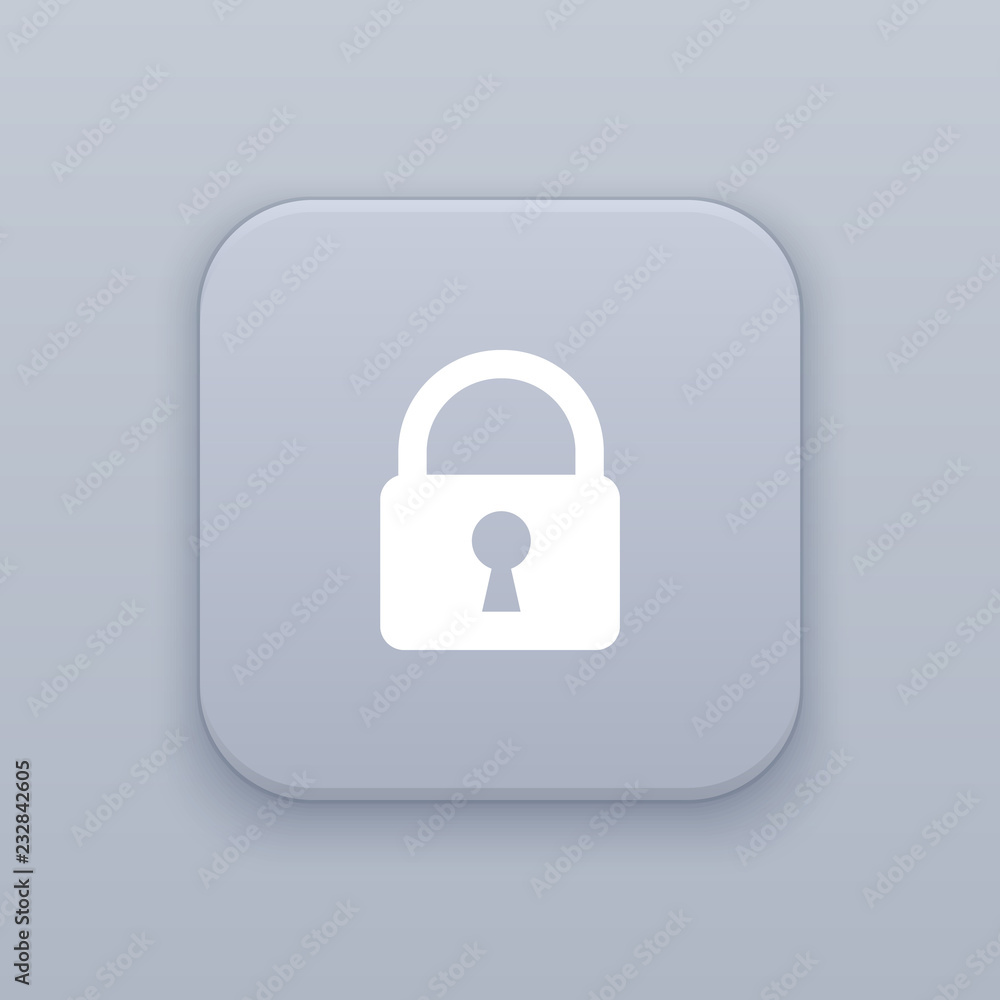 Lock, padlock button, best vector Lock, padlock button, best vector