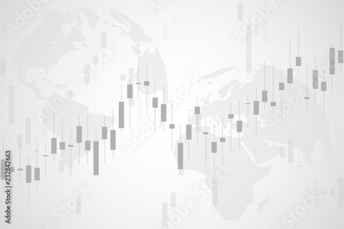 Business candle stick graph chart of stock market investment trading. Trend of graph. Vector illustration