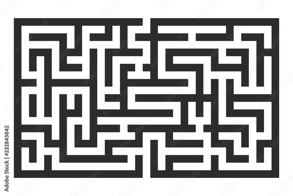 Maze. Black square puzzle Maze. Black square puzzle