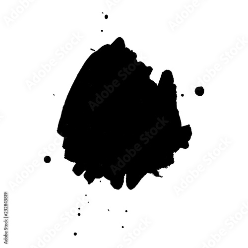 Abstract black ink blot background. Vector illustration. Grunge texture for cards and flyers design.