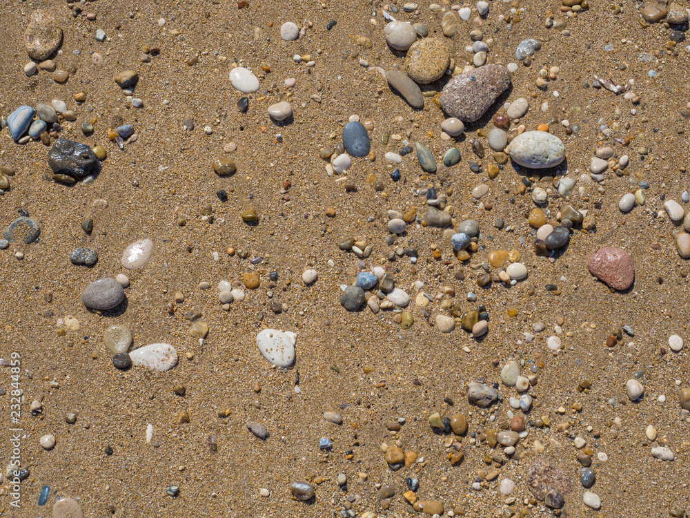 Sand and pebbles stone, summer natural background Sand and pebbles stone, summer natural background