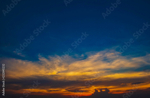 Clouds and blue sky The beauty of summer nature