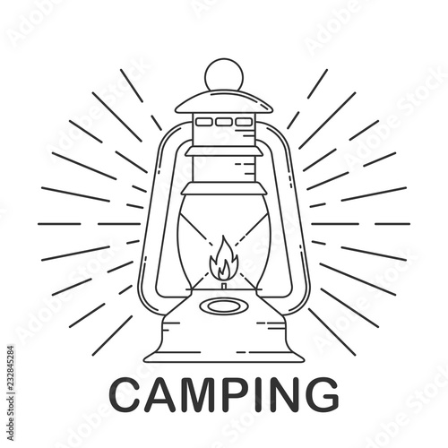 Rustic camping lantern