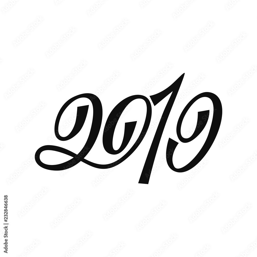 2019 Chinese New Year of the Pig. Hand drawn typography design. Calligraphy holiday inscription. 2019 Chinese New Year of the Pig. Hand drawn typography design. Calligraphy holiday inscription.
