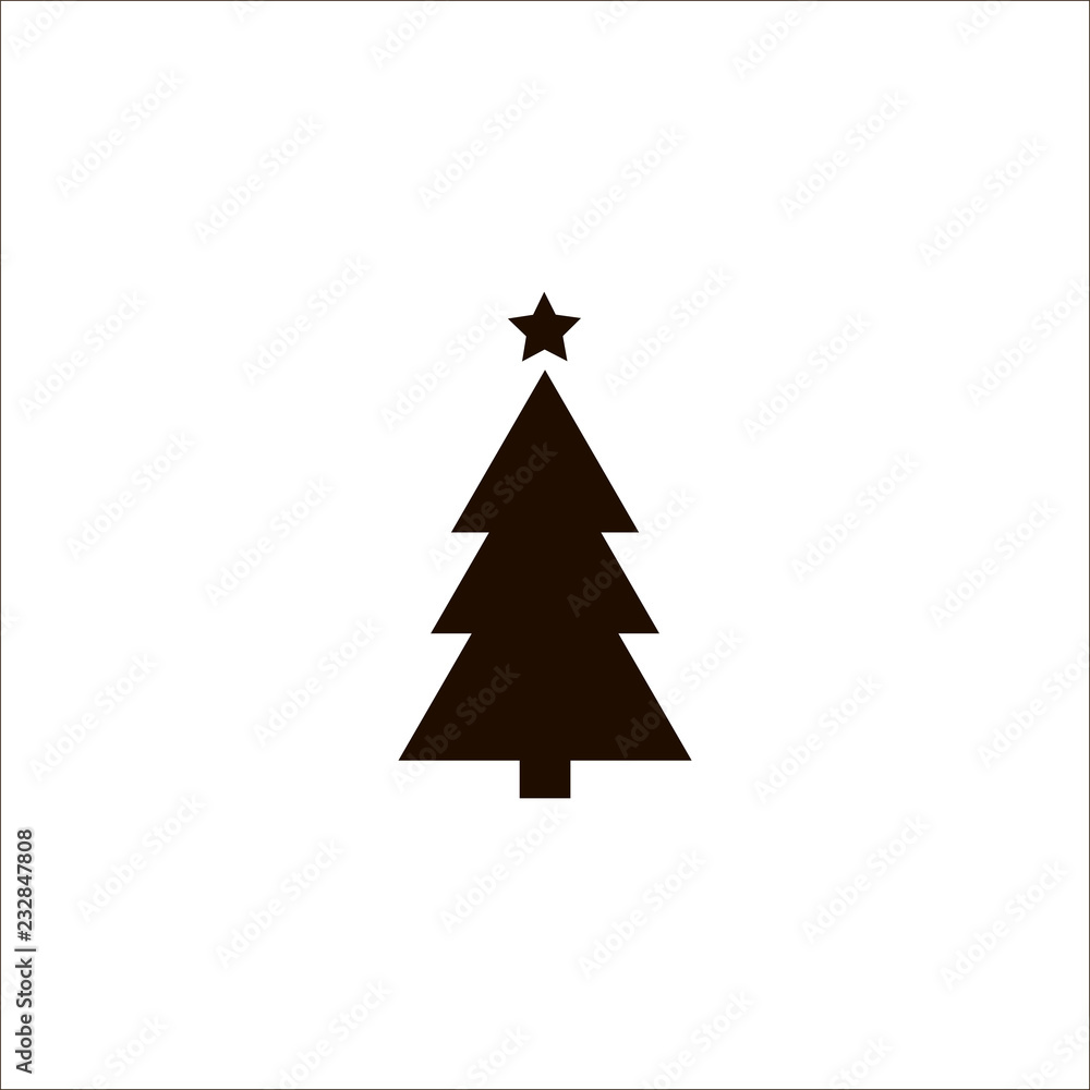 christmas tree icon. flat design christmas tree icon. flat design