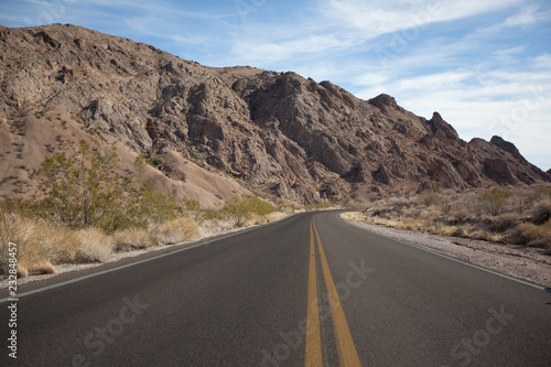 Road going through Valley of Fire state park in Nevada © nickjene
