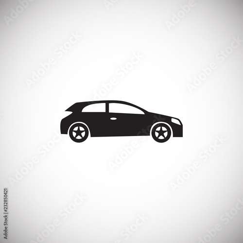 Car on white background icon