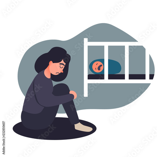 Depressed young woman.