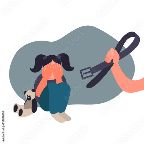 Family violence and aggression concept. 