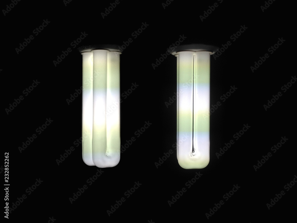 Glowing CFL compact fluorescent lamps Glowing CFL compact fluorescent lamps