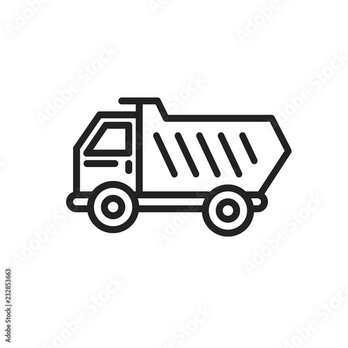 dump truck vector icon