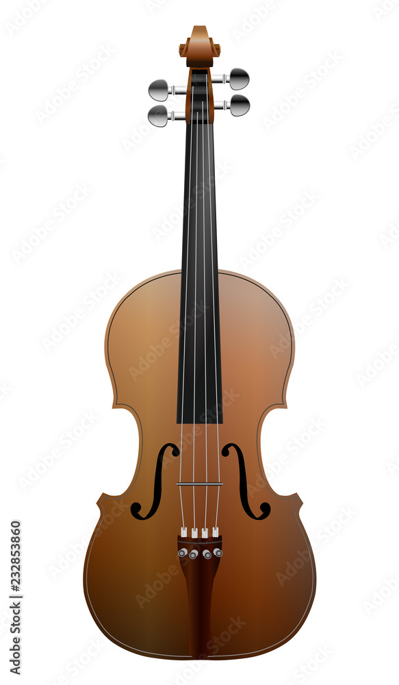 brown violin on white background brown violin on white background
