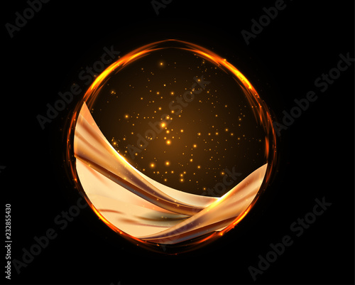 	 Oil splashing. Abstract of ring and circle. Vector illustration. 