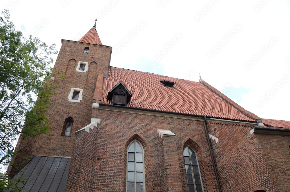 Brick church in Krakow, Poland