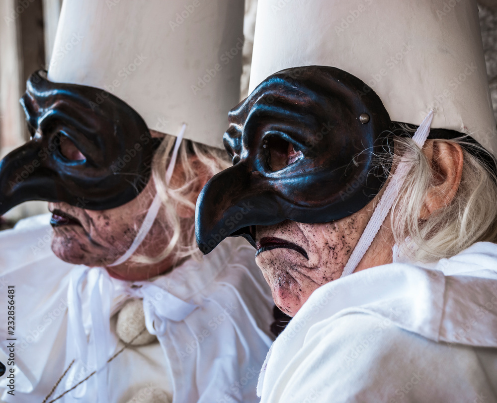 Venice carnival, Pulcinella mask Stock Photo
