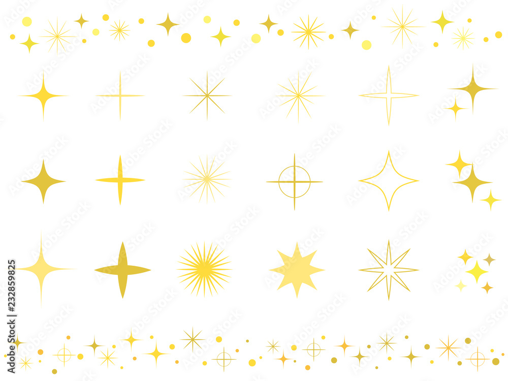 キラキラ光る飾り素材 Stock ベクター Adobe Stock キラキラ光る飾り素材 Stock ベクター Adobe Stock