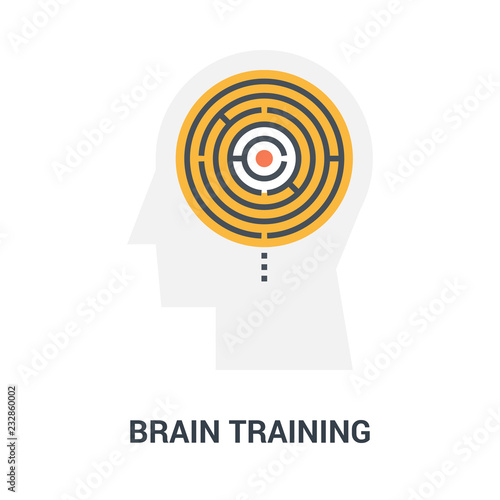 brain training icon concept
